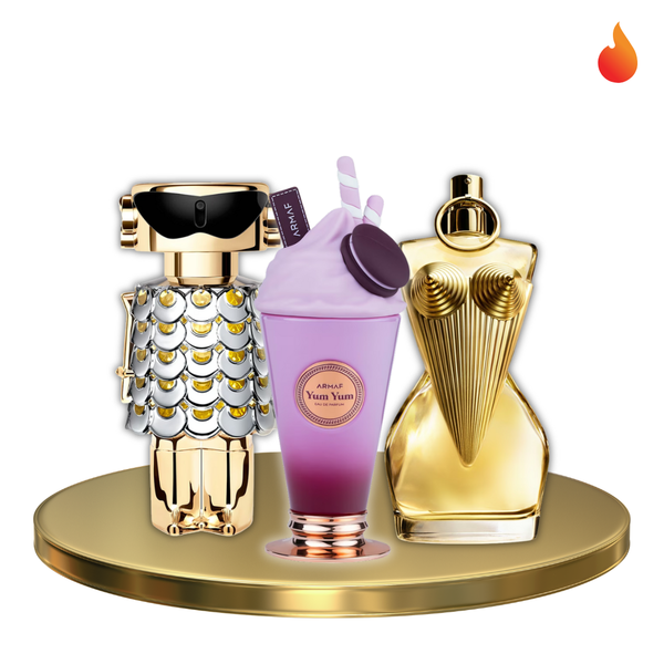 Jean Paul Gaultier La Belle “Divine” + Yum Yum Armaf + Paco Rabanne Fame