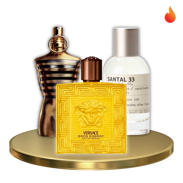 Versace Eros Energy + Le Male Elixir JPG + Santal 33